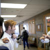 Students Hanging Out in Hallway